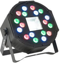 Party Proiector LED Par cu stroboscop, DMX, 18 LED, suport montare (PARTY-PAR-STR)