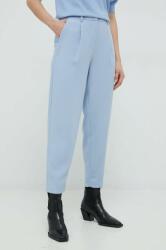 Bruuns Bazaar nadrág női, magas derekú egyenes - kék 32