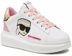 KARL LAGERFELD Sneakers KARL LAGERFELD KL62570N White Lthr W/Pink