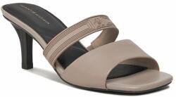 Tommy Hilfiger Şlapi Tommy Hilfiger Sporty Leather Mule FW0FW07640 Smooth Taupe PKB