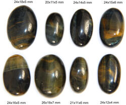 Cabochon Ochi de Tigru - Oval - 20-26x11-19x4-7 mm - 1 Buc