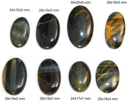  Cabochon Ochi de Tigru - Oval - 24-30x15-20x4-7 mm - 1 Buc