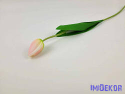  Tulipán szálas polifoam touch 48 cm - Halvány Rózsaszínes Fehér
