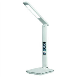 NEDES LED Asztali lámpa DAKOTA 9W Dimmelhető, óra, hőmérő - DL3303/W (NDS-DL3303-W)