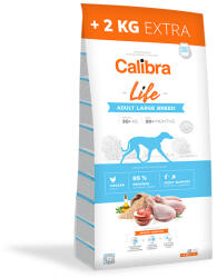 Calibra 12+2kg gratis Calibra Dog Life Adult Large Breed Chicken , hrana uscata pentru caini