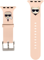 Karl Lagerfeld Bratara pentru Apple Watch Karl Lagerfeld Karl and Choupette Head 42/44/45/49 mm - roz