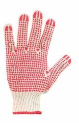 Portwest Mănuși de protecție, tricotate, cu puncte antiderapante, mărimea 7, alb/roșu (4350)