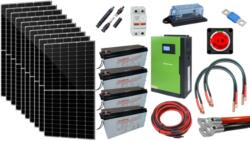  Szigetüzemű napelem rendszer komplett szett 10x420W napelem panel (pvset5)