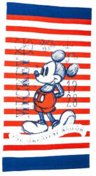 Kids Licencing Mickey egér gyerek strandtörölköző - gyorsan száradó strandtörölköző - piros-fehér csíkos