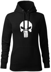 DRAGOWA kapucnis női pulóver punisher, fekete 320g / m2