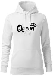 DRAGOWA kapucnis női pulóver queen, fehér 320g / m2