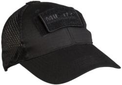 Mil-Tec baseball sapka hálós résszel, fekete