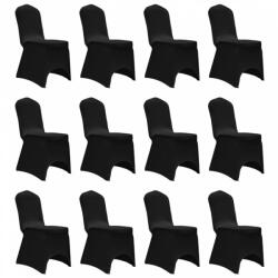 vidaXL 12 darab fekete sztreccs székszoknya (279091) - balena