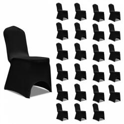 vidaXL 24 db fekete sztreccs székszoknya (3051639) - balena