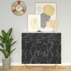 vidaXL fekete kőmintás öntapadó PVC bútorfólia 500 x 90 cm (326143)