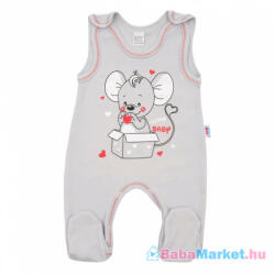 NEW BABY Baba rugdalózó New Baby Mouse szürke - babamarket