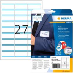 HERMA Textil/Namensetiketten A4 63, 5x29, 6mm weiß/blau 540St. (4513) (4513)