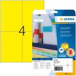 HERMA Etiketten A4 gelb 105x148mm Papier matt ablösbar 80St. (4561) (4561)
