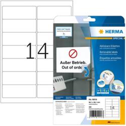 HERMA Adressetiketten A4 weiß 99, 1x38, 1 mm Papier 350 St. (10016) (10016)