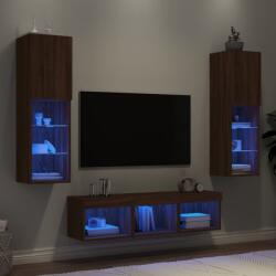 vidaXL 5 darab barna tölgyszínű szerelt fa TV-bútor LED-del (3216610) - vidaxl