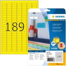 HERMA Etiketten A4 gelb 25, 4x10 mm Papier matt 3780 St. (4243) (4243)