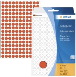 HERMA 8 mm átmérőjű Jelölő pötty piros (5632 cimke / csomag) (2212) (2212)