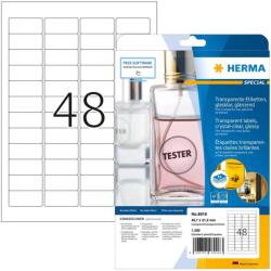HERMA Etik. glasklar A4 45, 7x21, 2 mm Folie glänzend 1200 St. (8016) (8016)