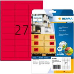 HERMA Etiketten A4 neon-rot 63, 5x29, 6 mm Papier matt 540 St. (5045) (5045)