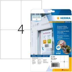 HERMA Folien-Etiketten A4 105x148mm weiß ablösbar 80St. (4576) (4576)
