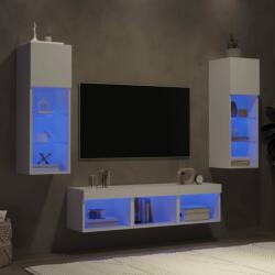 vidaXL 5 darab fehér szerelt fa fali TV-bútor LED-del (3216597)