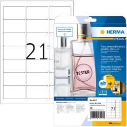 HERMA Etik. glasklar A4 63, 5x38, 1 mm Folie glänzend 525 St. (8017) (8017)