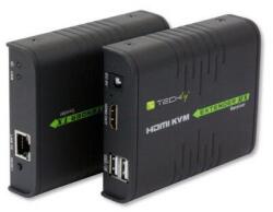 TECHLY IDATA HDMI-KVM2 KVM hosszabbító Adó és vevő (IDATA-HDMI-KVM2)