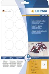 HERMA 40 mm átmérőjű Biztonsági cimke fehér (600 cimke / csomag) (4234)