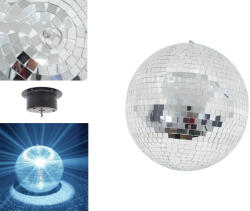 Thunder Germany MB-20 Diszkógömb, tükörgömb 8″ (20 cm) + forgató motor - mkaudio