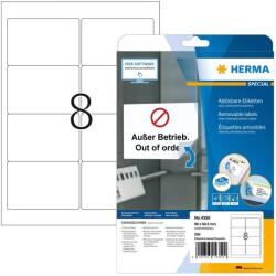 HERMA Etiketten A4 weiß 96x63, 5 mm ablösbar Papier 200 St. (4350) (4350)