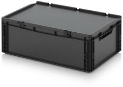AUER Packaging ESD Euro Tárolóláda Zsanéros Fedéllel ESD ED 64/22 (ESD_ED_64_22)