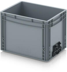 AUER Packaging Euro láda zárt, összekapcsoló rendszerrel EG VL 43/32 HG (EG_V_43_32_HG)