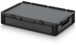 AUER Packaging ESD Euro Tárolóláda Zsanéros Fedéllel ESD ED 64/12 (ESD_ED_64_12)