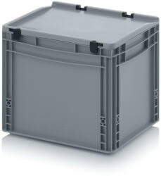 AUER Packaging Euro Műanyag Láda Zsanéros Tetővel Ed 43/32 Hg (ED_43_32_HG)