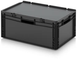 AUER Packaging ESD Euro Tárolóláda Zsanéros Fedéllel ESD ED 64/27 HO (ESD_ED_64_27_HO)