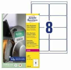 AVERY Etikett címke, 99, 1 x67, 7mm, ultra ellenálló 8 címke/ív, 40 ív/doboz, Avery fehér (L7914-40) - tintasziget