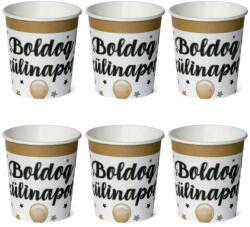 Boldog Szülinapot! Elegáns Léggömbös Parti Papír Pohár - 250 ml, 6 db-os