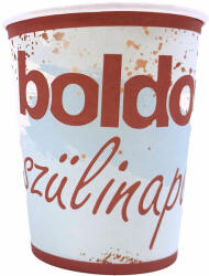 Boldog szülinapot pasztell kék papír pohár 250ml, 6db-os