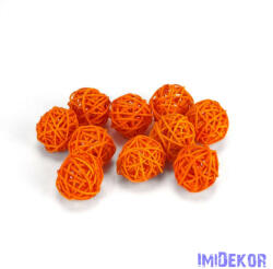  Vessző gömb 3 cm 10db/cs - Narancs