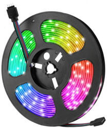 RGB LED fényszalag, 5 méter, vízálló, távirányítóval