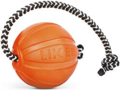 LIKER Cord 7 Line - játék (labda kötéllel, narancssárga) kutyák részére (ø7cm) - topdogmarket