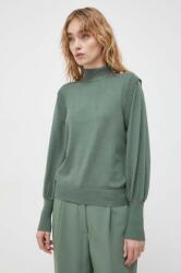 Bruuns Bazaar pulóver könnyű, női, zöld, félgarbó nyakú - zöld M