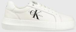 Calvin Klein bőr sportcipő YWYW823 CHUNKY CUPSOLE MONOLOGO W fekete, - fehér Női 38