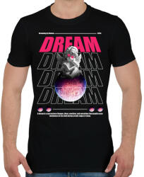 printfashion Dreaming angel - Férfi póló - Fekete (15465672)