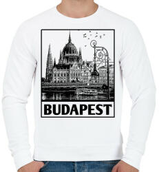 printfashion Budapest - Férfi pulóver - Fehér (4362635)